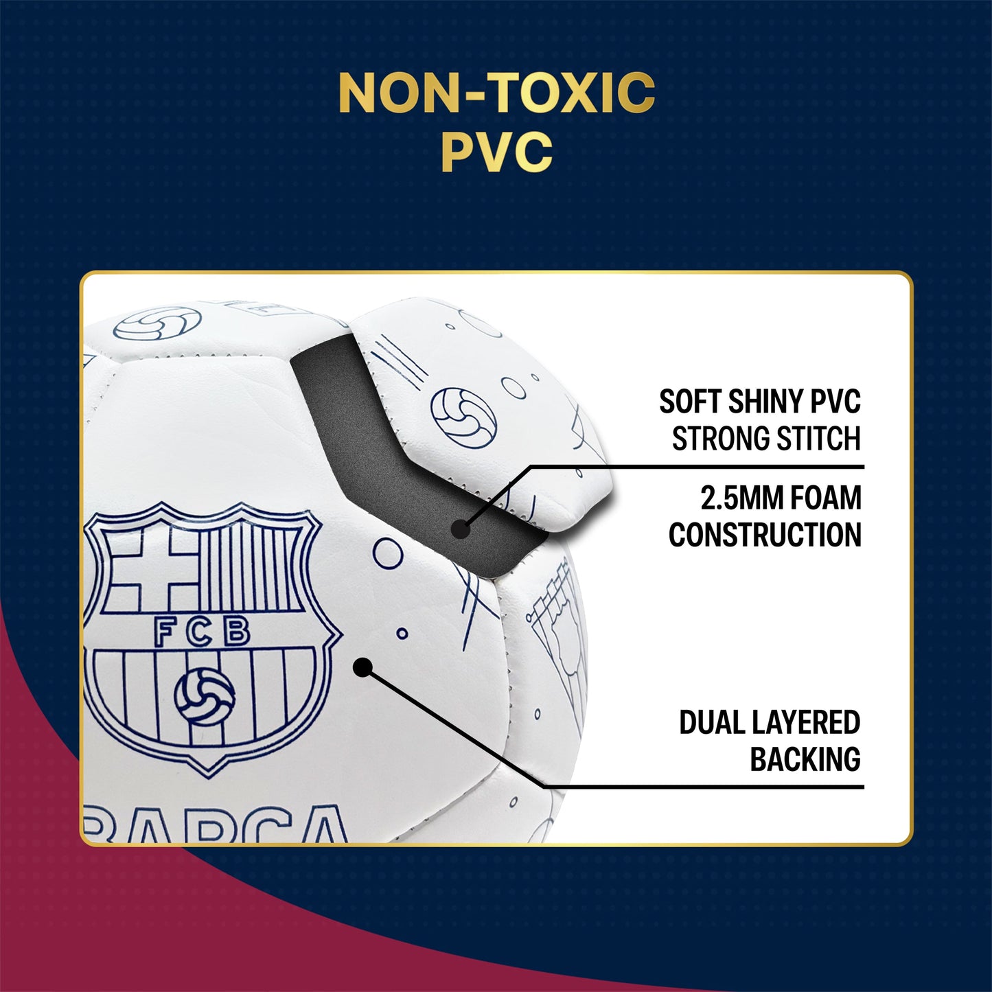 FC Barcelona Soccer Ball - FCB100BL-W2