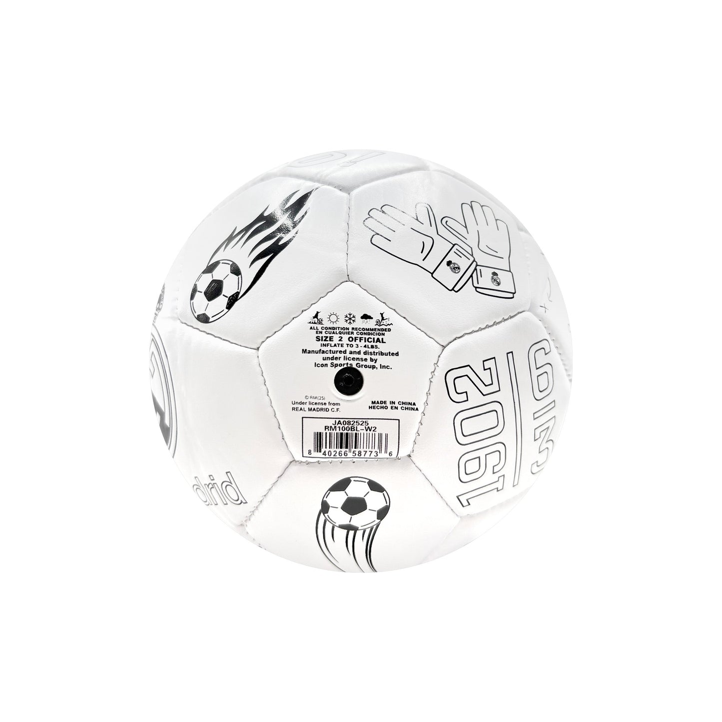 Real Madrid CF Coloring Soccer Ball - RM100BL