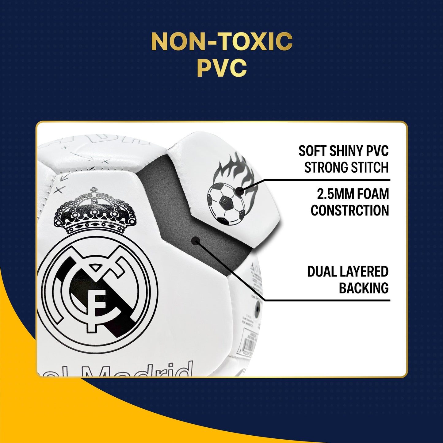 Real Madrid CF Coloring Soccer Ball - RM100BL